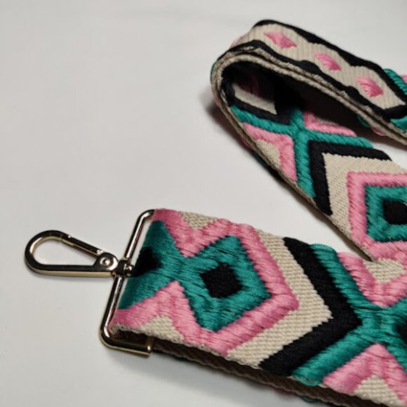 Adjustable Replacement Bag Strap Embroidered Crossbody Replacement Detachable - Picture 3 of 5